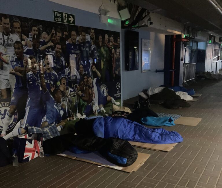 Cfc Sleep Out Stamford Bridge Stoll