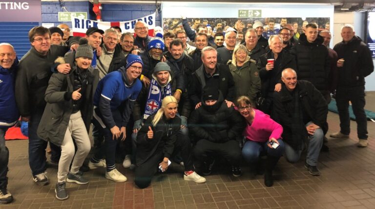 Supporters at The Stamford Bridge Sleepout 2019